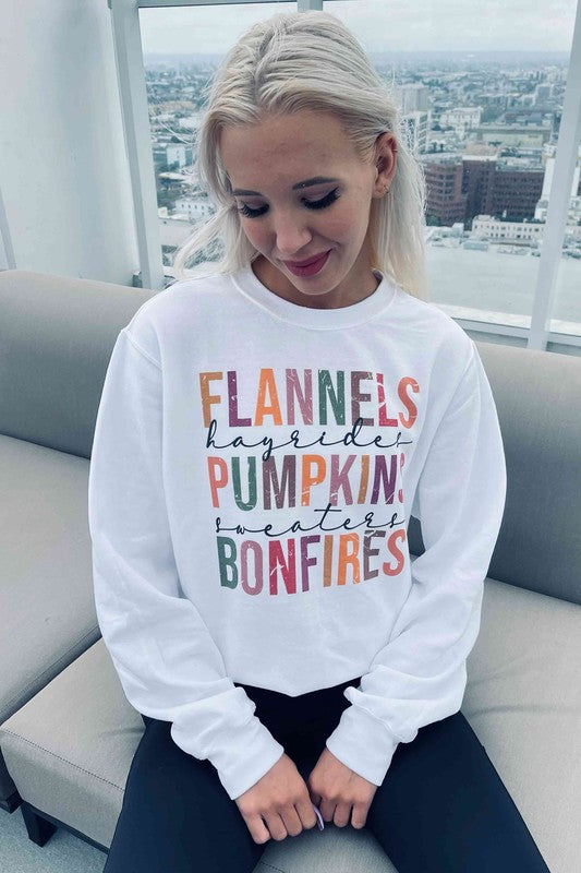 FLANNELS PUMPKIN GRAPHIC SWEATSHIRT