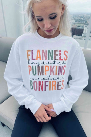 FLANNELS PUMPKIN GRAPHIC SWEATSHIRT