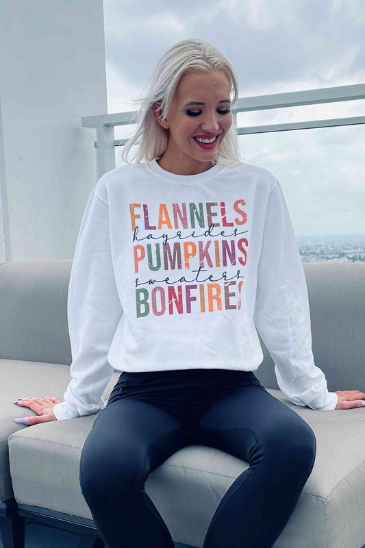 FLANNELS PUMPKIN GRAPHIC SWEATSHIRT