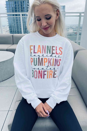 FLANNELS PUMPKIN GRAPHIC SWEATSHIRT