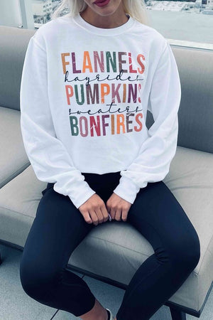 FLANNELS PUMPKIN GRAPHIC SWEATSHIRT