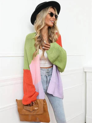 Color Blocked Cardigan