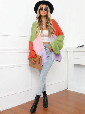 Color Blocked Cardigan